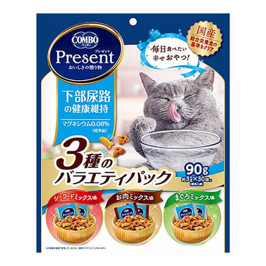 Nippon Pet Food Combo Present Cat Treats Lower Urinary Tract Health Maintenance Variety Pack 90g (3g x 30 bags)