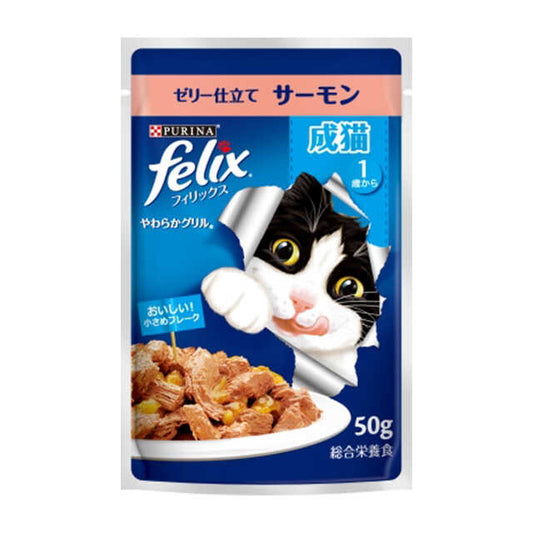 Felix Pouch Adult Cat, Salmon 50g