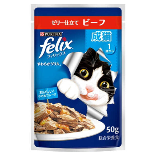 Felix Pouch Adult Cat, Beef 50g
