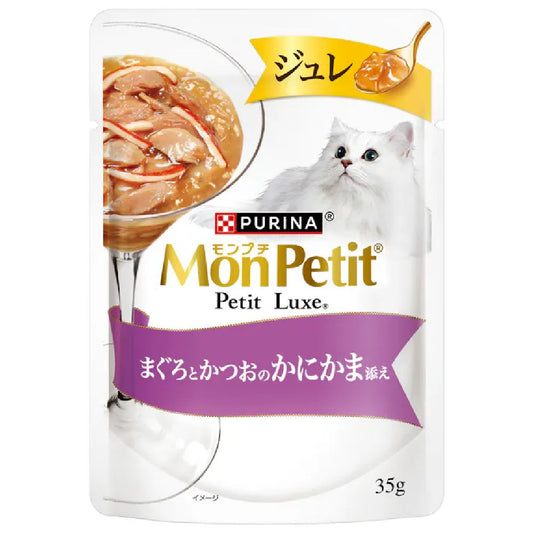 Mon Petit Pluch Luxe Pouch Jelly Tuna and Bonito with Crab Stick 35g
