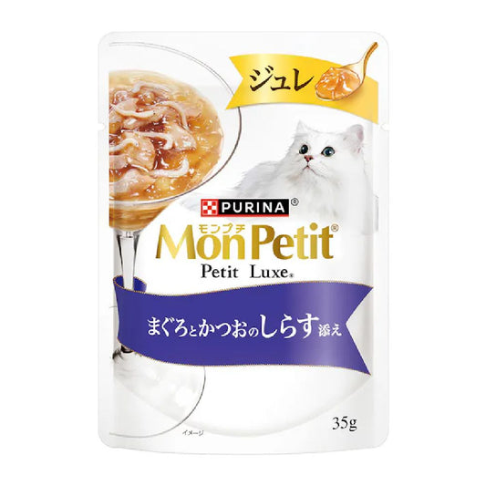 Mon Petit Pluch Luxe Pouch Jelly Tuna and Bonito with Shirasu 35g