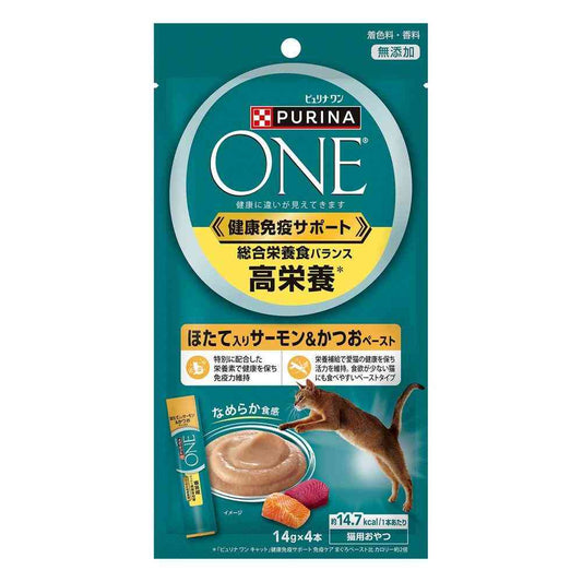 Nestlé Japan Purina One Cat Treat Complete Nutrition Balanced High Nutrition Salmon & Bonito Paste with Scallops 56g