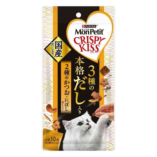Nestlé Purina Mon Petit Crispy Kiss 3 Types of Authentic Dashi 2 Types of Bonito × Dried Sardine 30g