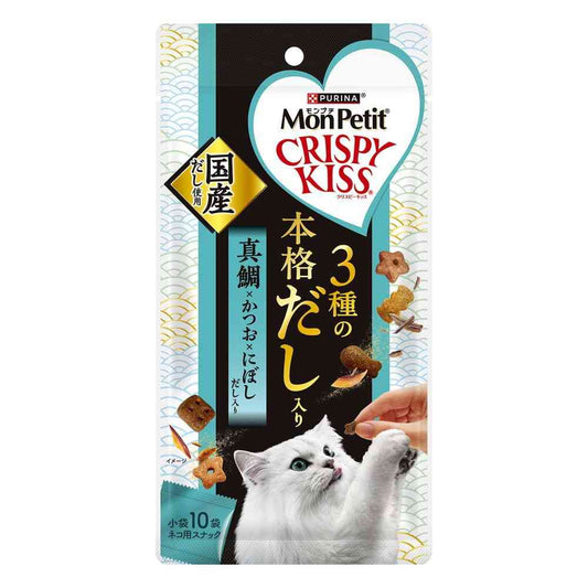 Nestlé Purina Mon Petit Crispy Kiss 3 Types of Authentic Dashi Sea Bream × Bonito × Dried Sardine 30g