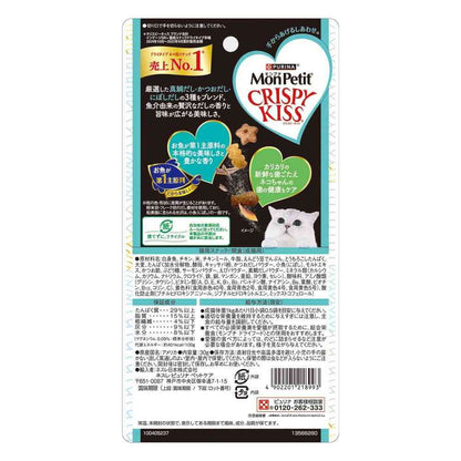 Nestlé Purina Mon Petit Crispy Kiss 3 Types of Authentic Dashi Sea Bream × Bonito × Dried Sardine 30g