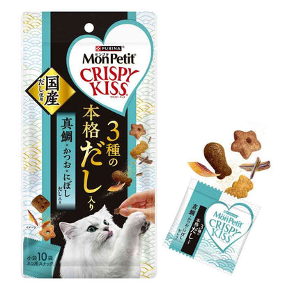 Nestlé Purina Mon Petit Crispy Kiss 3 Types of Authentic Dashi Sea Bream × Bonito × Dried Sardine 30g