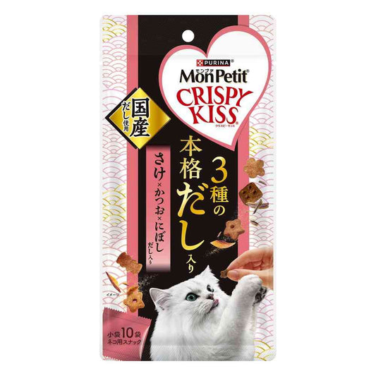 Nestlé Purina Mon Petit Crispy Kiss 3 Types of Authentic Dashi Salmon × Bonito × Dried Sardine 30g