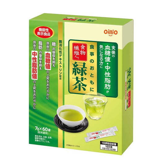 Nissin Green Tea with Dietary Fiber 7g x 60 Sticks