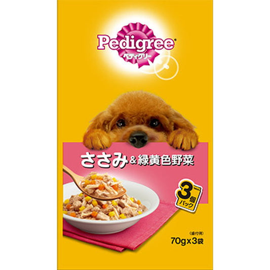 PWP7 Pedigree Adult Chicken & Vegetables 70g x 3 Bags