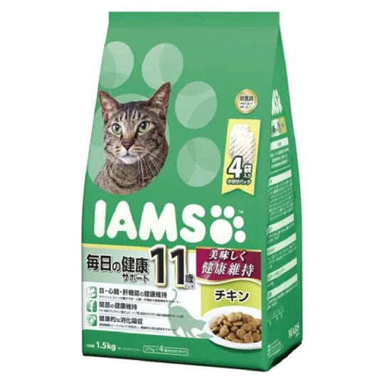 Mars Iams Cat 11 Years and Older Daily Health Support Chicken 1.5kg