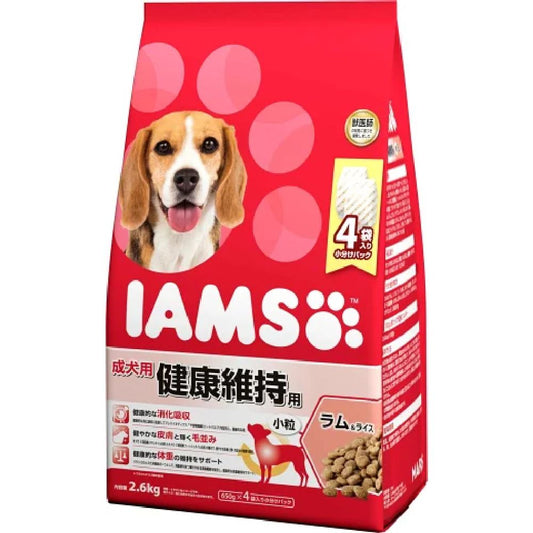 Mars Iams Dog Adult Health Maintenance Lamb & Rice Small Kibble 2.6kg