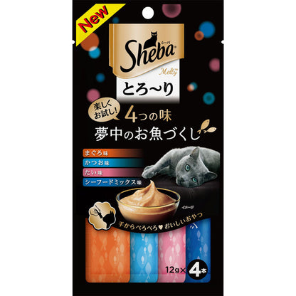 Mars Japan Limited Sheba Creamy Melty 4 Flavors Fish Selection 12g x 4 Sticks