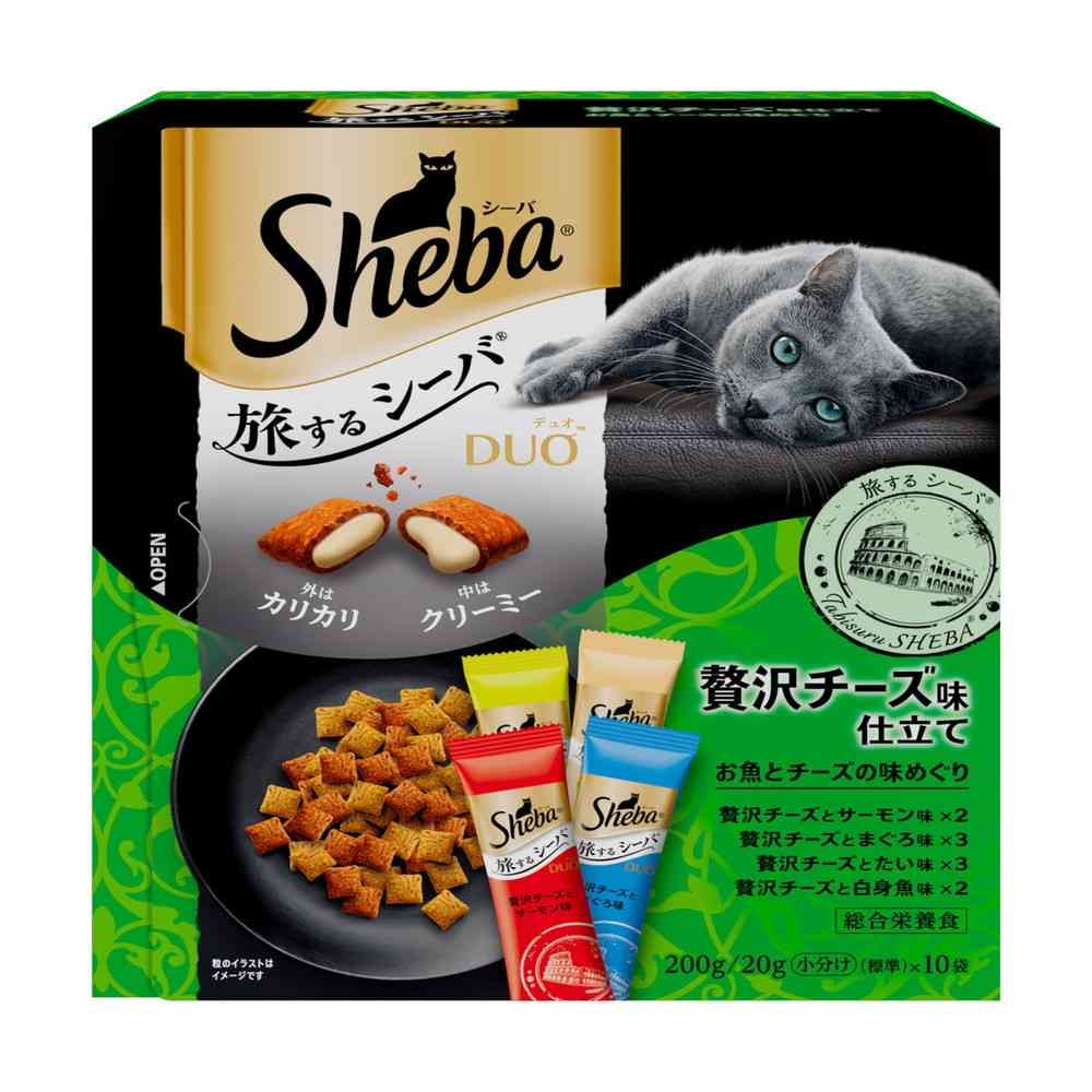 Mars Japan Limited Sheba Duo Travel Sheba Luxurious Cheese Flavor Fish and Cheese Journey 200g