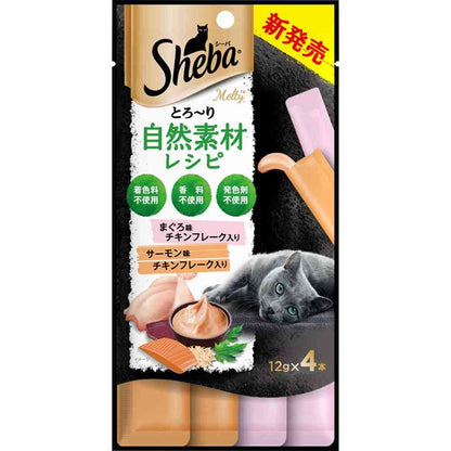 Mars Japan Limited Sheba Melty Natural Recipe Tuna and Salmon Flavor Selection with Flakes 12g x 4 Sticks