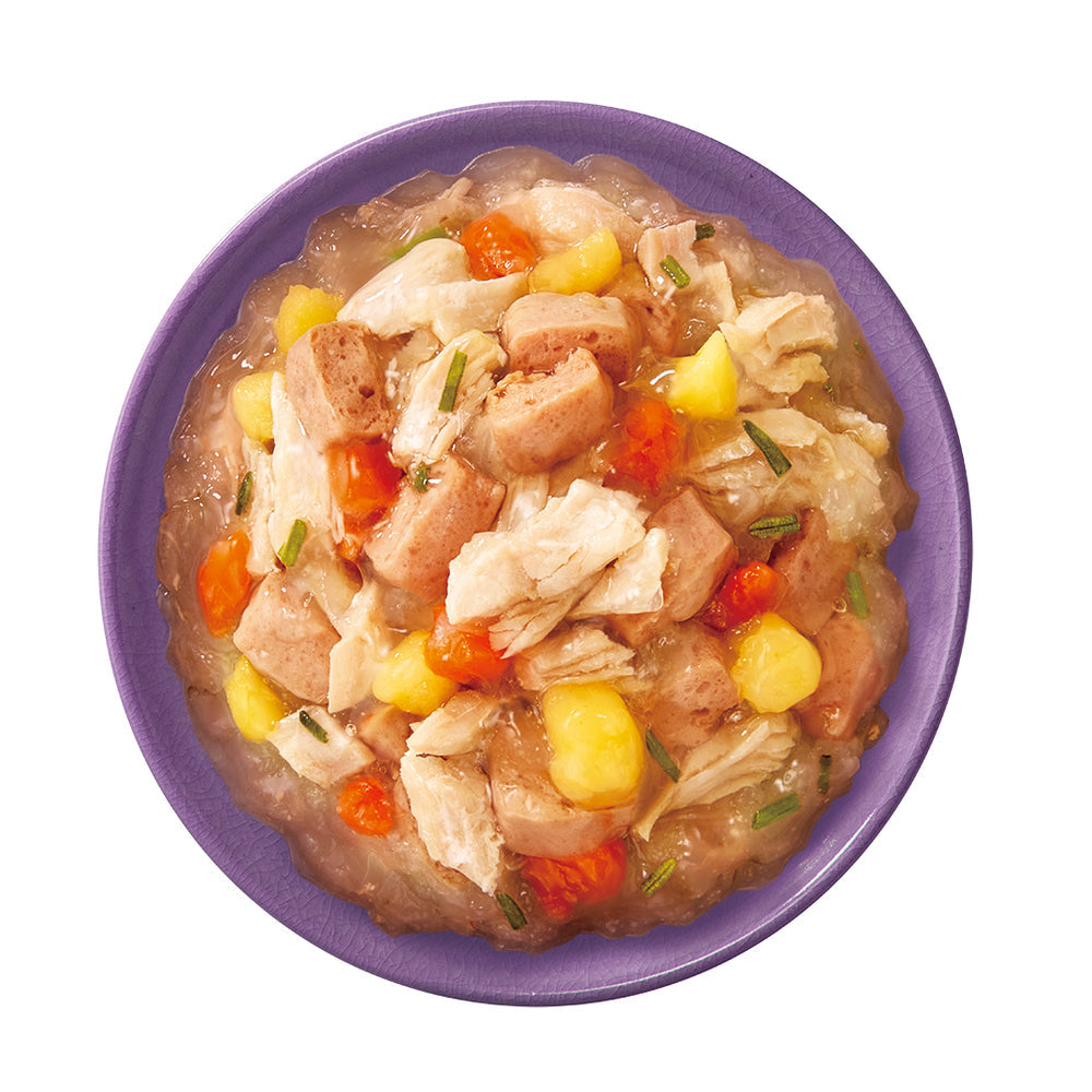 Mars Japan Limited Caesar Natural Recipe Steamed Chicken Breast, Selected Lamb & Sweet Potato, Carrot 60g x 4 Bags