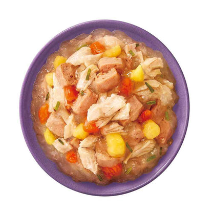 Mars Japan Limited Caesar Natural Recipe Steamed Chicken Breast, Selected Lamb & Sweet Potato, Carrot 60g x 4 Bags