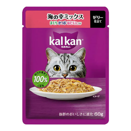 Mars Calcan Pouch Seafood Mix Tuna and Bonito Broth 60g