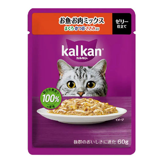 Mars Calcan Pouch, Fish & Meat Mix with Tuna & Bonito, 60g