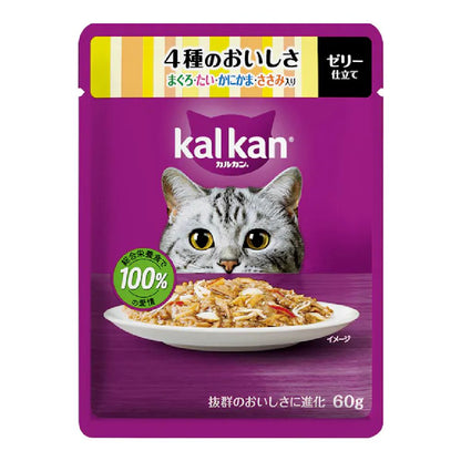 Mars Calcan Pouch, 4 Flavors of Tuna, Sea Bream, Crab Flakes & Chicken, 60g