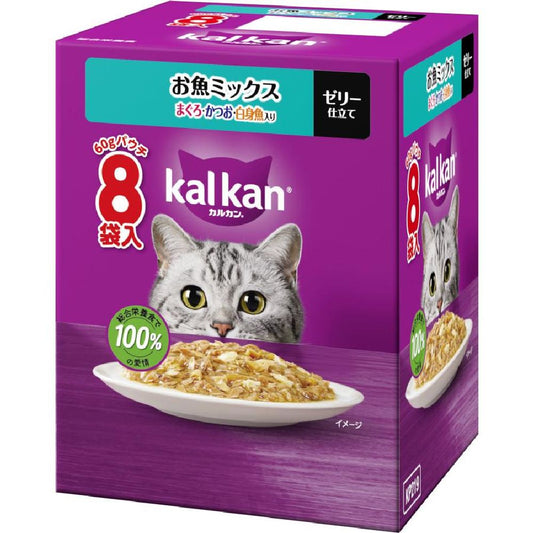 Mars Kalkan Pouch Fish Mix Tuna, Bonito, and White Fish 60g×8