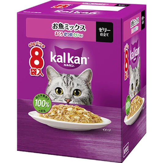 Mars Calcan Pouch Fish Mix Tuna and Bonito 60g x 8