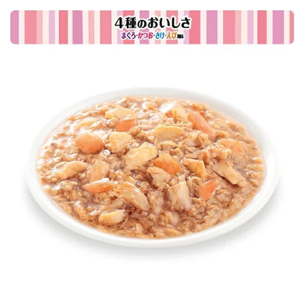 Mars Whiskas Pouch Selection of 2 Types Tuna, Sea Bream, White Fish, Scallop / Tuna, Bonito, Salmon, Shrimp Flavor 60g x 8