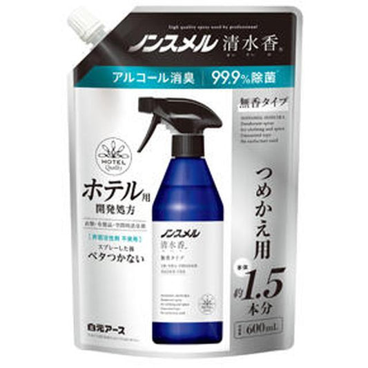 Shirogane Earth Non-Smell Clear Water Fragrance Free Refill 600mL