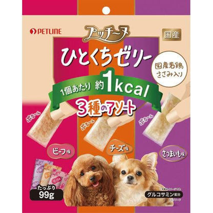 Pet Line Puchinu Bite Jelly with Domestic Young Chicken Tender Assortment 99g