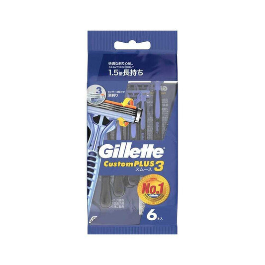 Gillette Custom Plus 3 Razor Smooth 6 Pieces
