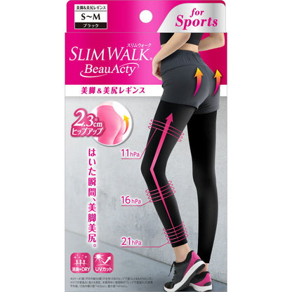 Slim Walk View Acti Beautiful Legs & Butt Leggings Black S-M