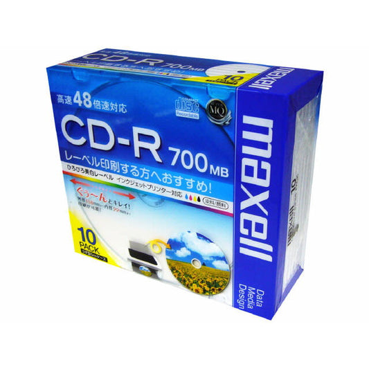 Maxell Data CD-R Wide Printable CDR700S.WP.S1P10S