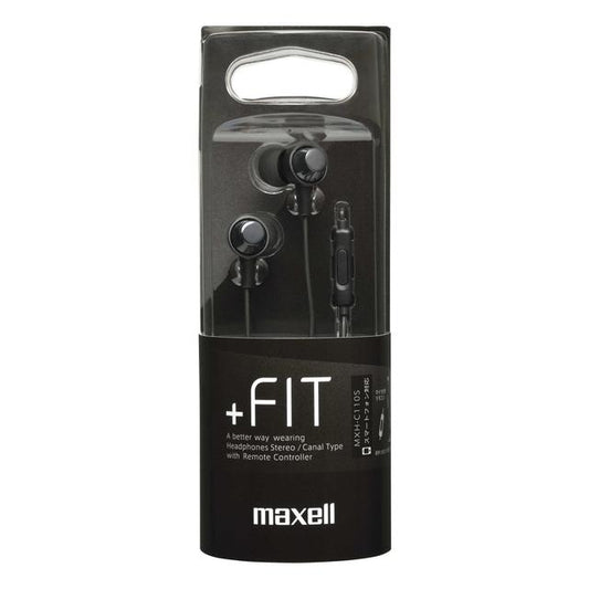Maxell In-Ear Headphones with Remote and Microphone Black C110