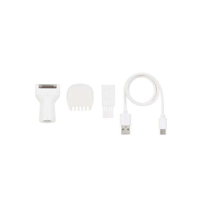 Maxell VIO Line Shaver - USB Rechargeable with Skin Guard Comb - White MXVS-100