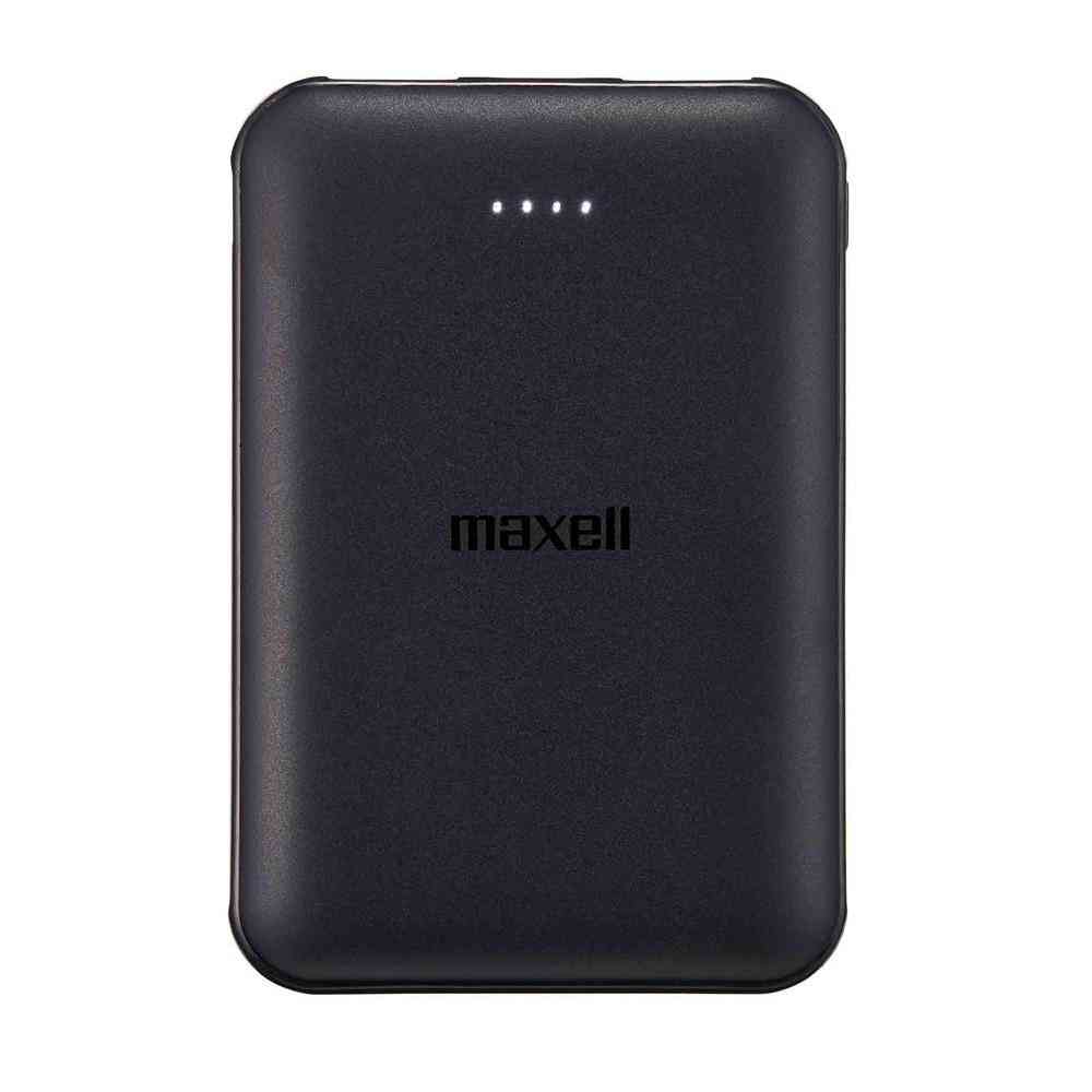 Maxell USB Type-C Compatible Mobile Battery 5000mAh Slim Compact Black MPC-CE5000 BK