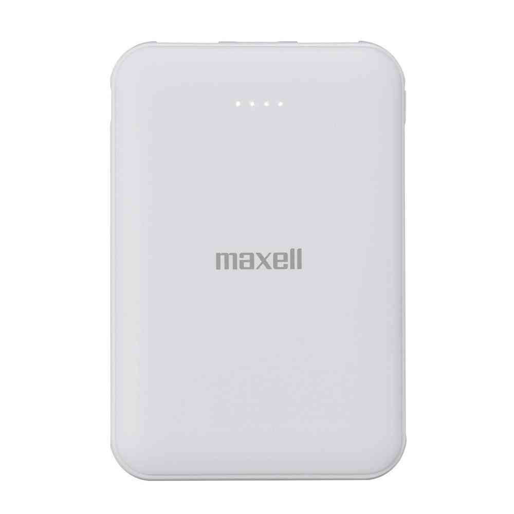 Maxell USB Type-C Compatible Mobile Battery 5000mAh Slim Compact White MPC-CE5000 WH