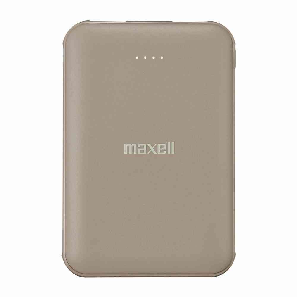 Maxell USB Type-C Compatible Mobile Battery 5000mAh Slim Compact Beige MPC-CE5000 BE