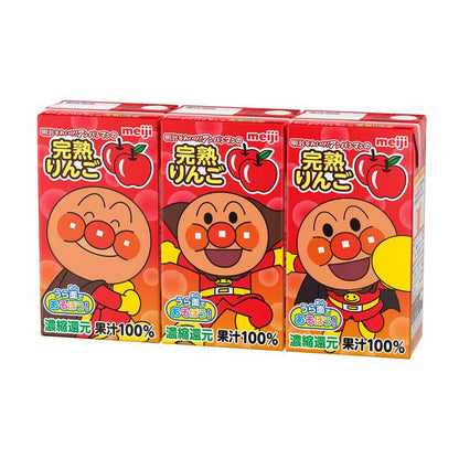 Meiji Go! Anpanman Ripe Apple 100 125ml x 3 Pack