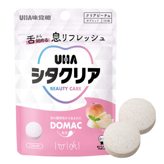 UHA Mikakuto Shitaclear Tablet Clear Peach (10 Tablets)