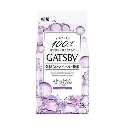 Mandom Gatsby Facial Paper Soap Scent Bulk Pack 42 Sheets