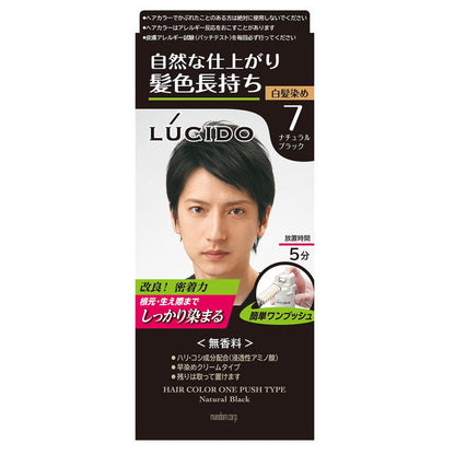 Mandom Lucido One-Push Care Color Natural Black