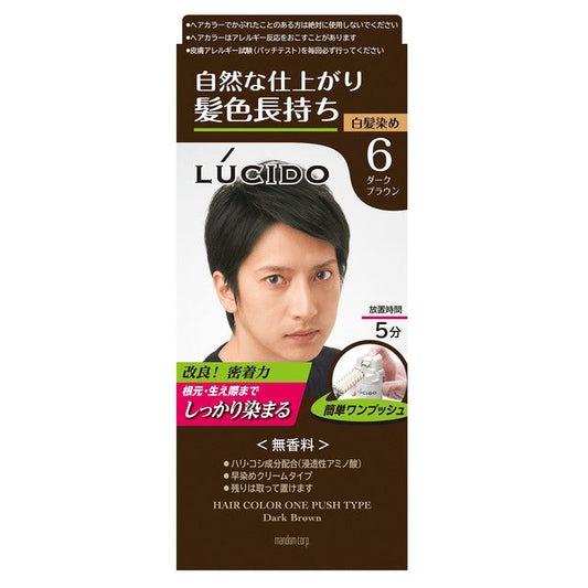 Mandom Lucido One-Push Care Color Dark Brown