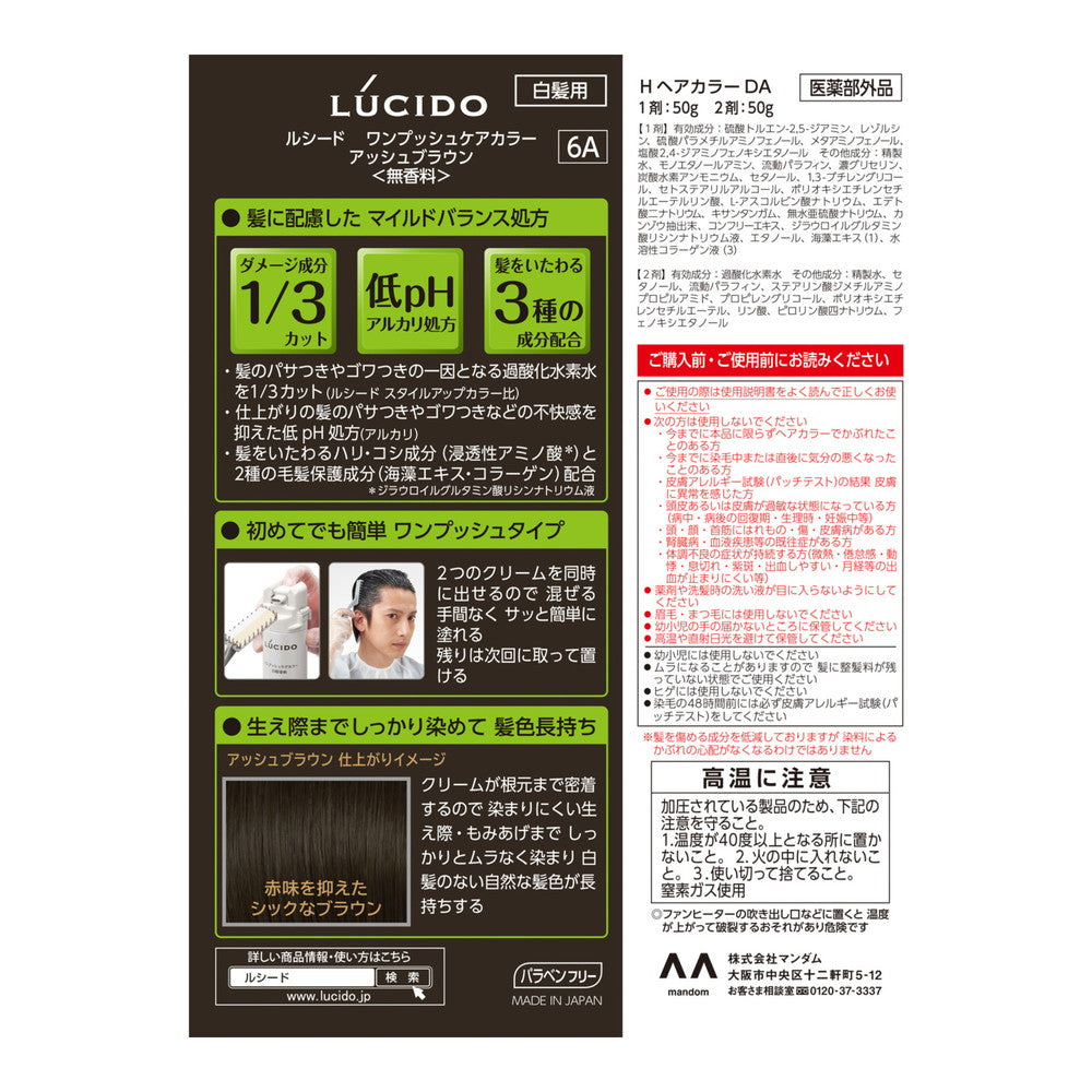 LUCIDO One Push Care Color Ash Brown