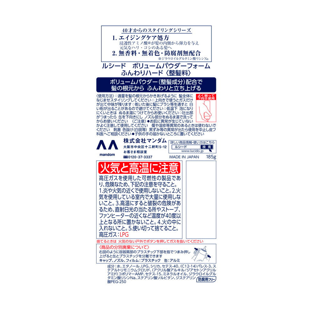 Lucido Volume Powder Foam Soft Hard 185g