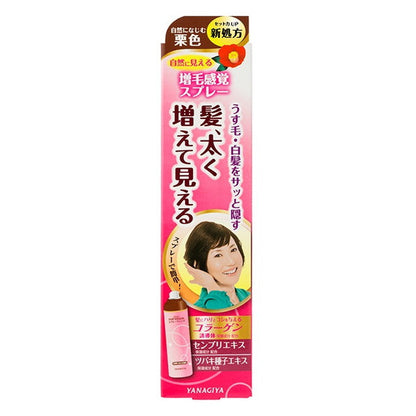 Yanagiya Women's Top Shade Spray Wig Natural Chestnut 100g