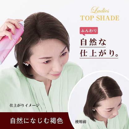 Yanagiya Honten Ladies Top Shade Spray Wig Natural Brown 100g