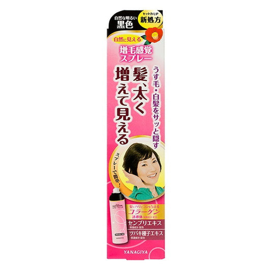 Yanagiya Honten Ladies Top Shade Spray Wig Natural Bright Black 100g