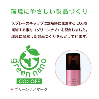 Yanagiya Honten Ladies Top Shade Spray Wig Natural Bright Black 100g