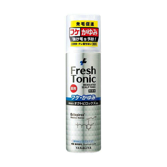 Yanagiya Medicinal Hair Growth Fresh Tonic Anti-Dandruff & Itch Unscented 190g