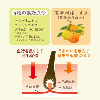Yanagiya Medicinal Citrus EX Hair Growth Essence 180ML