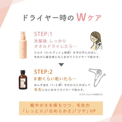 Yanagiya Apricot Oil Hair Penetrating Essence Milk 140g